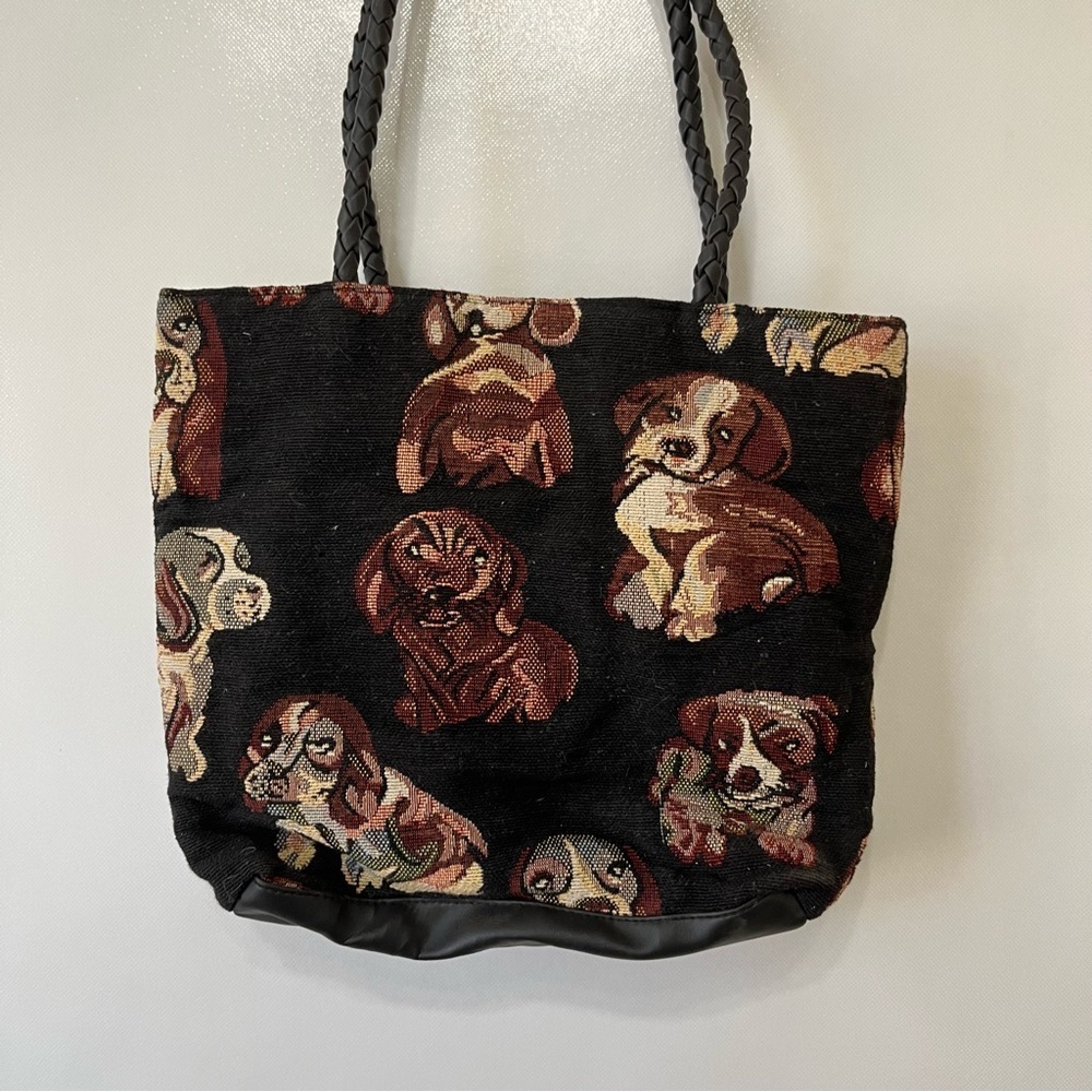 Blair Vintage Dogs Tapestry Purse Shoulder Bag - Picture 3 of 14